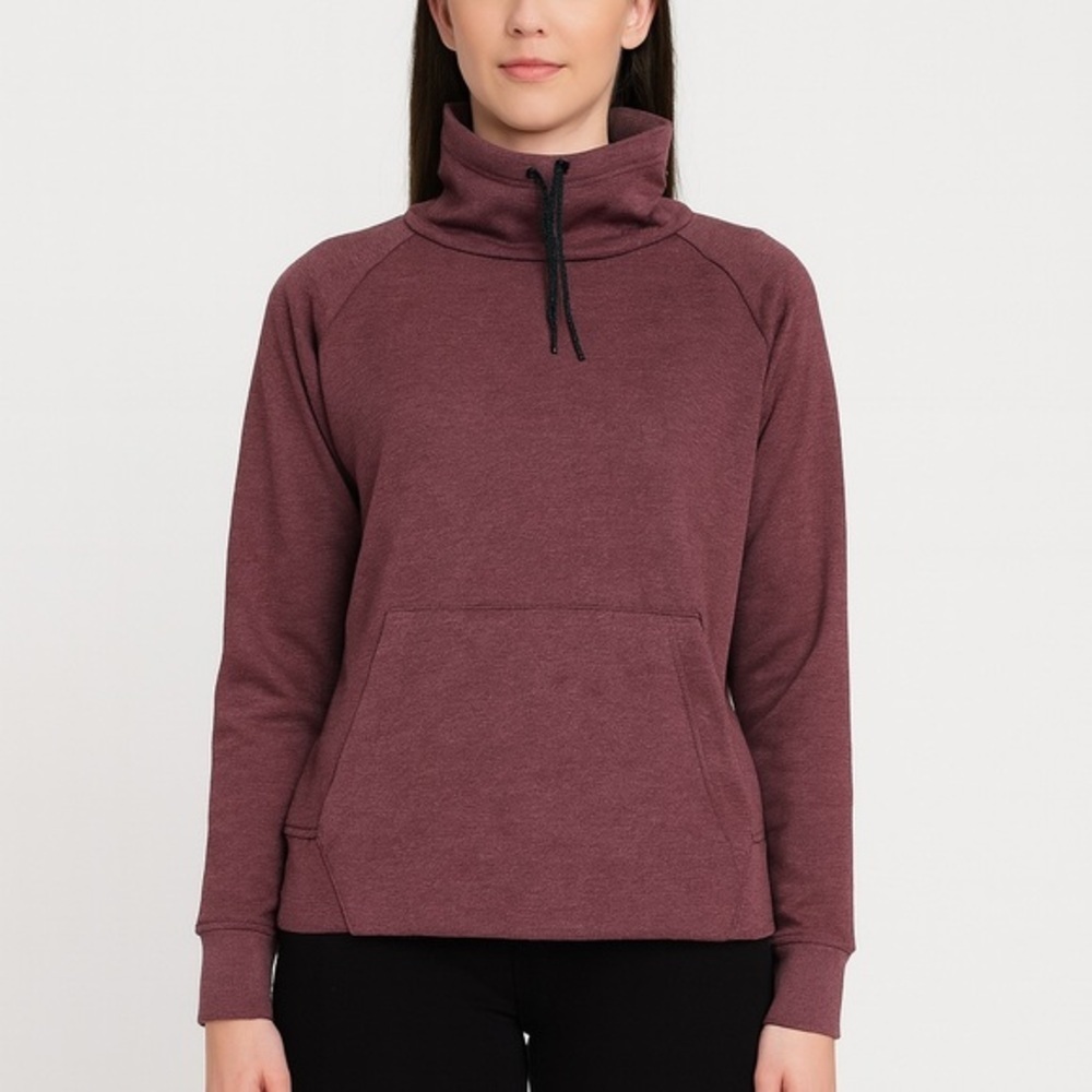 H&M Maroon High-Neck Sweatshirt